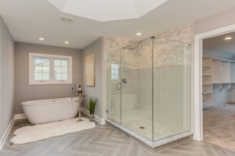 Wide Shower with Glass Doors